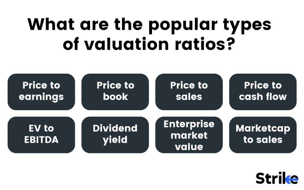 What are the popular types of valuation ratios